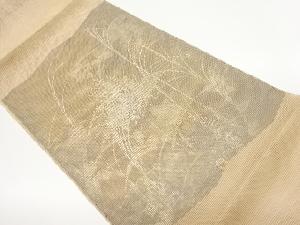 紗紬引箔螺鈿秋草模様名古屋帯